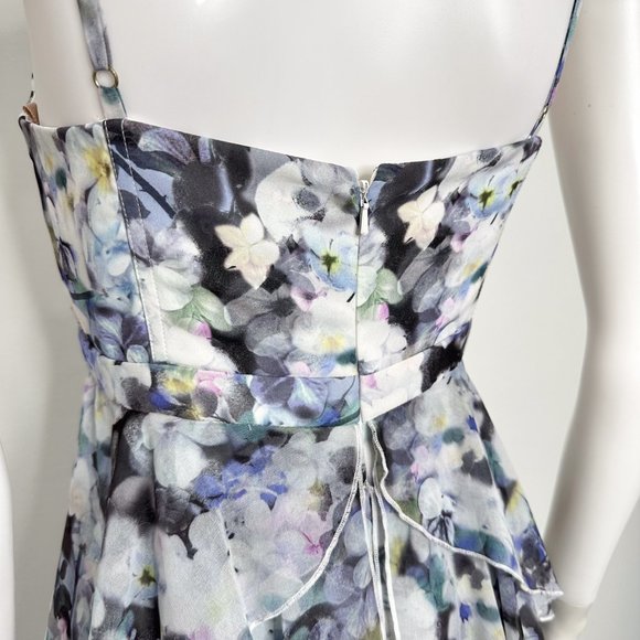 Fame and Partners The Catherine Tiered Bustier Floral Print Gown Maxi Dress - Picture 11 of 16